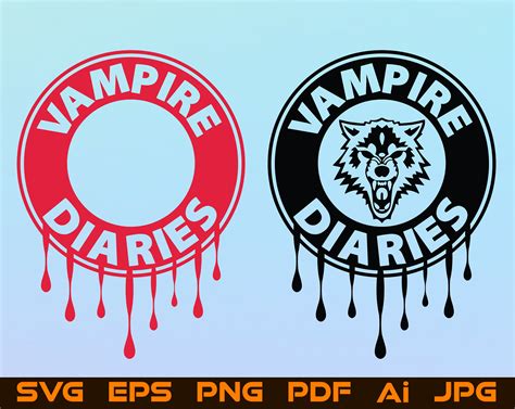 This vector design easy to cut with die cut machines like Silhouette Cameo, Cricut Explore and Scan N Cut. . Vampire diaries svg